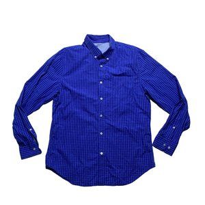 Banana Republic Grant Slim Fit Shirt Mens Size Large Luxe Stretch Poplin Blue